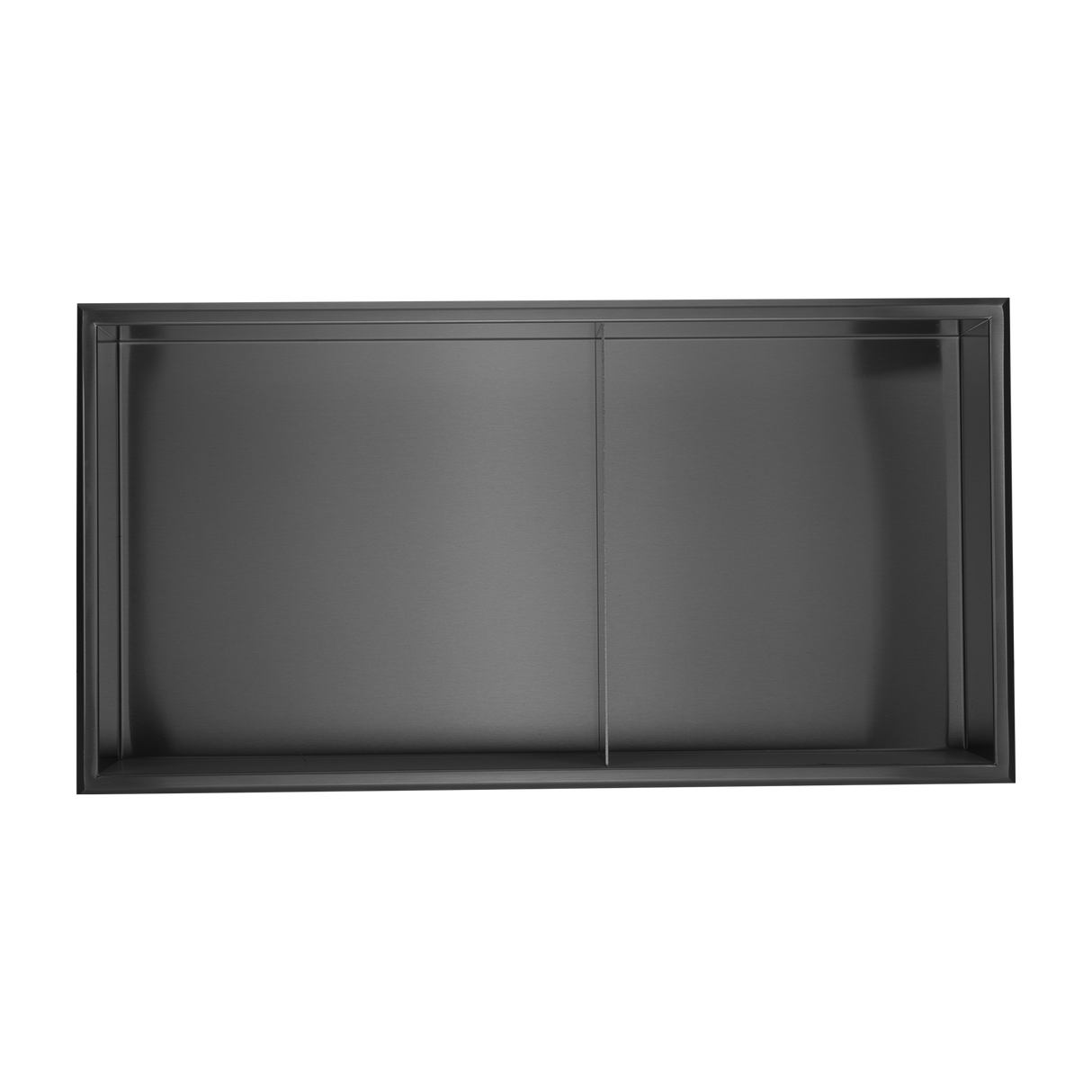 641 x 336 x 101mm Shower Niche Double Shelf Organizer No Tile Needed in Black