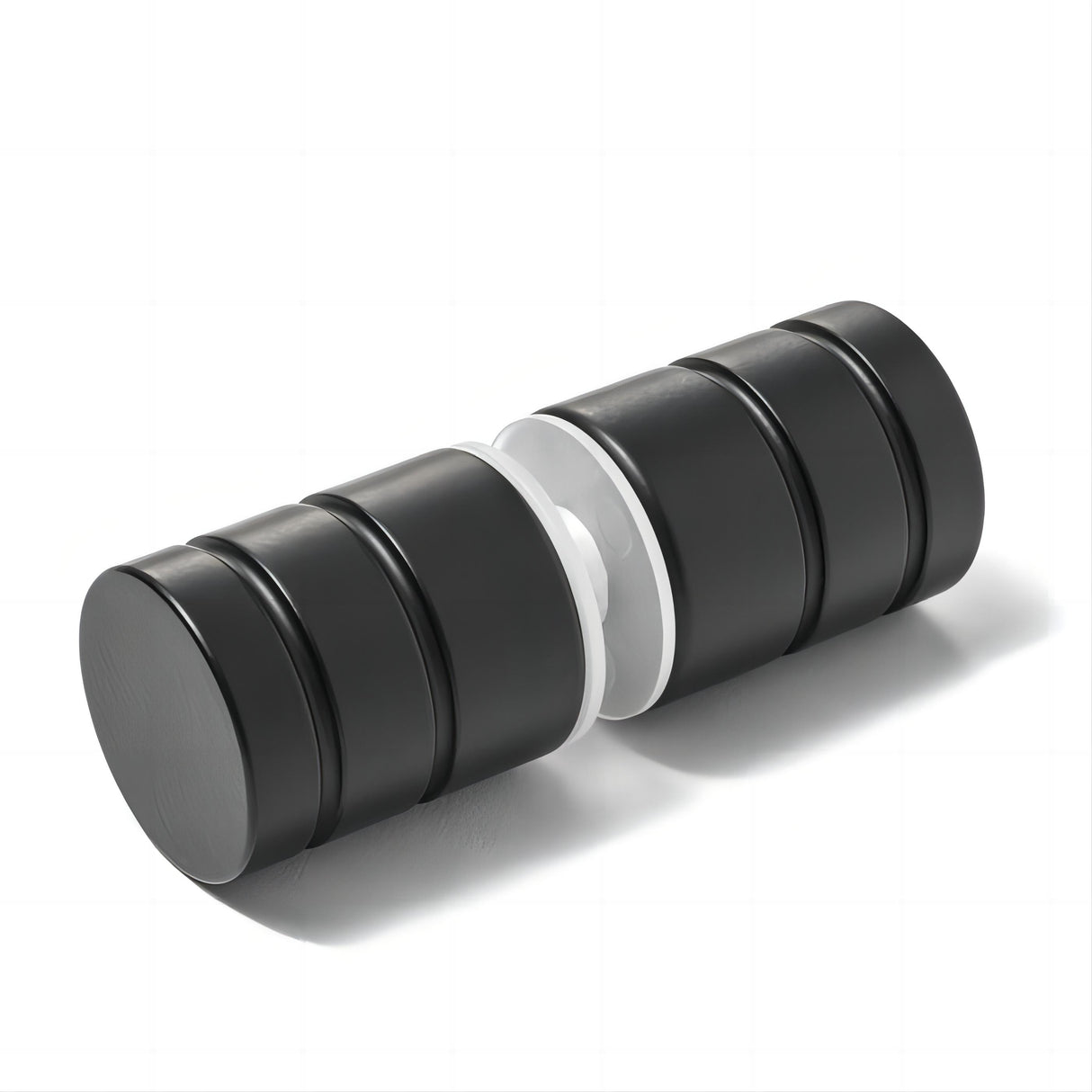 90x110cm Double Door Corner Shower Screen – Black U-Brackets, SS Hinges & Round Knob Handle