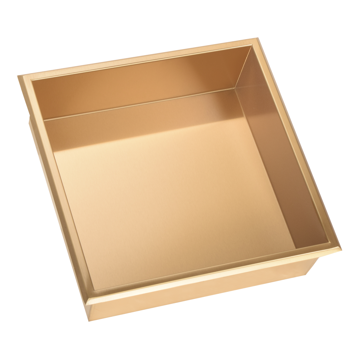 336 x 336 x 101mm Shower Niche Single Shelf Organizer No Tile Needed in Gold