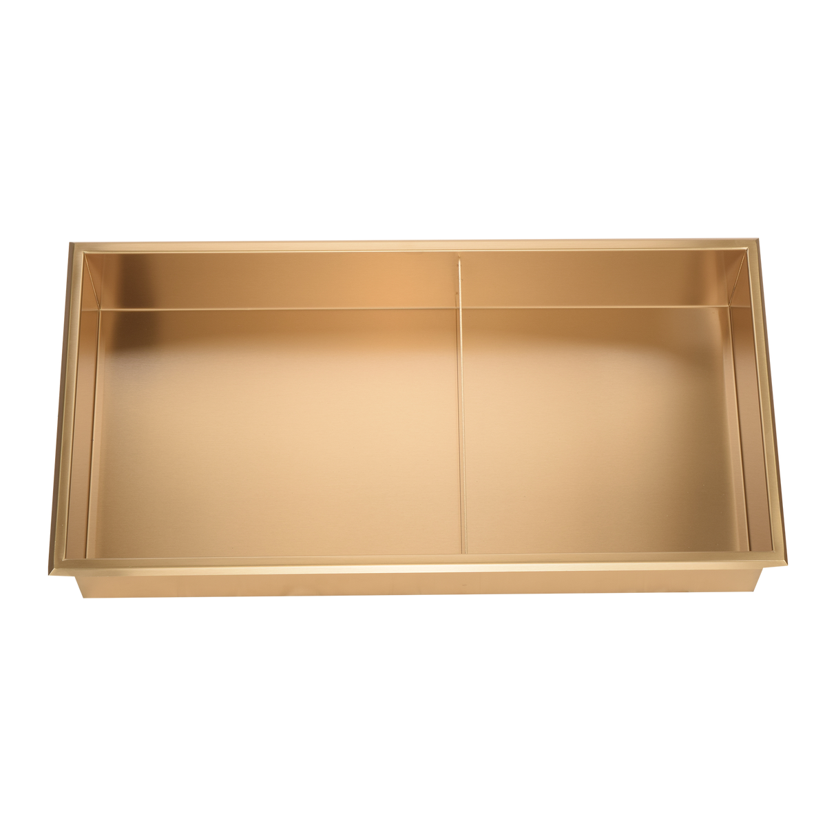 641 x 336 x 101mm Shower Niche Double Shelf Organizer No Tile Needed in Gold