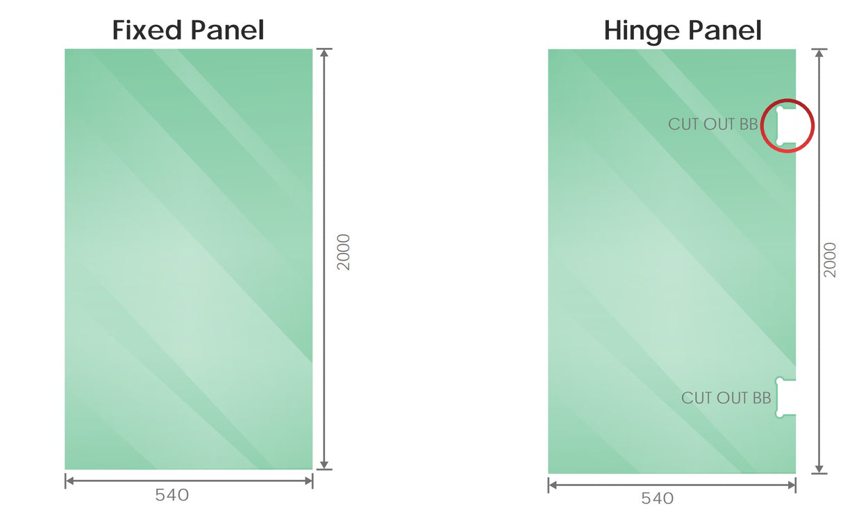 100cm Frameless Diamond Shower Screen – Gold F-Brackets with SS Hinges & Square Double Pull Handle