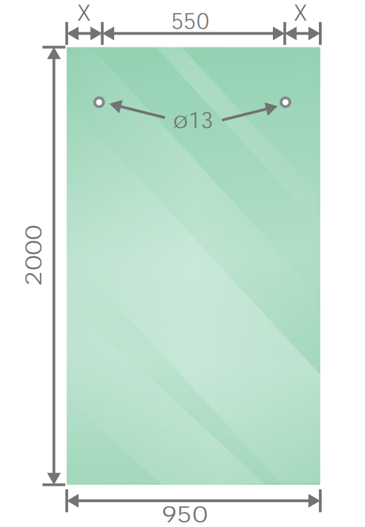 180x80cm Frameless Glass Sliding Corner Shower – With Chrome Rail and U-Brackets for Contemporary Bathrooms