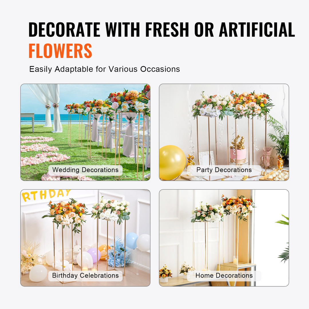 Gold Metal Flower Stand