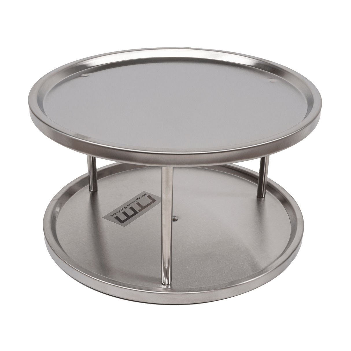 2-Tier Rack Lazy Susan Organiser Steel Kitchen Pantry Cabinet Storage