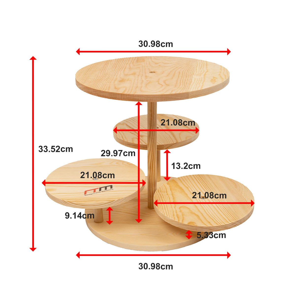 4 Tier Round Dessert Stand Tower Cake Cupcake Display