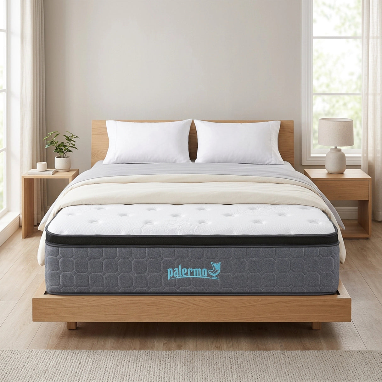 Queen Euro Top Pocket Spring Mattress – Motion Isolation Comfort with CertiPUR-US® Certified Foam Layers