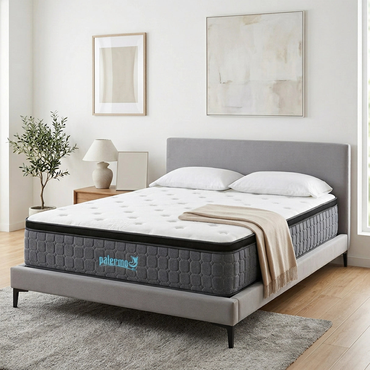 Queen Euro Top Pocket Spring Mattress – Motion Isolation Comfort with CertiPUR-US® Certified Foam Layers