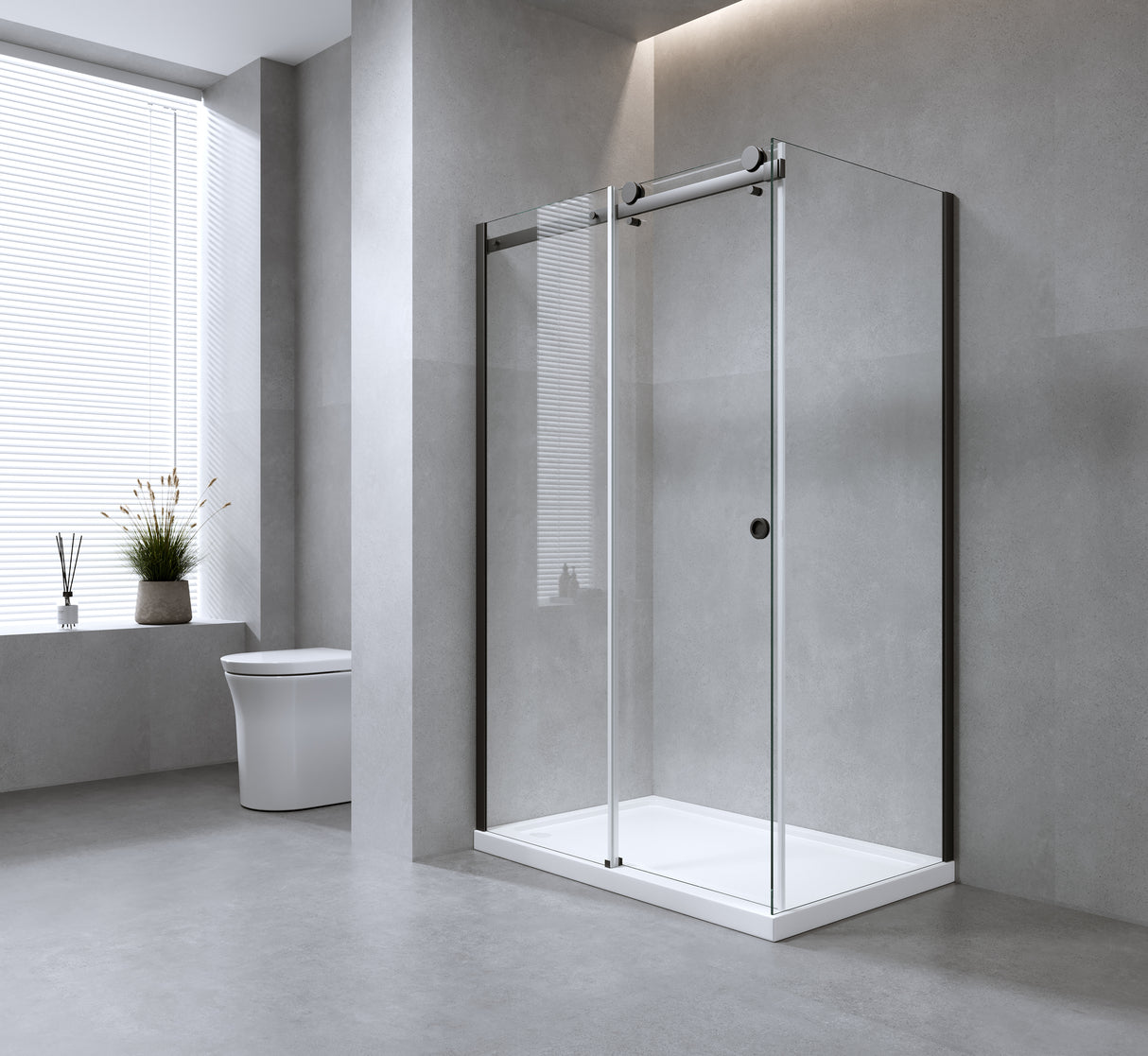 Hardware Accessories for Frameless Glass Sliding Door Shower Screen in Nickel