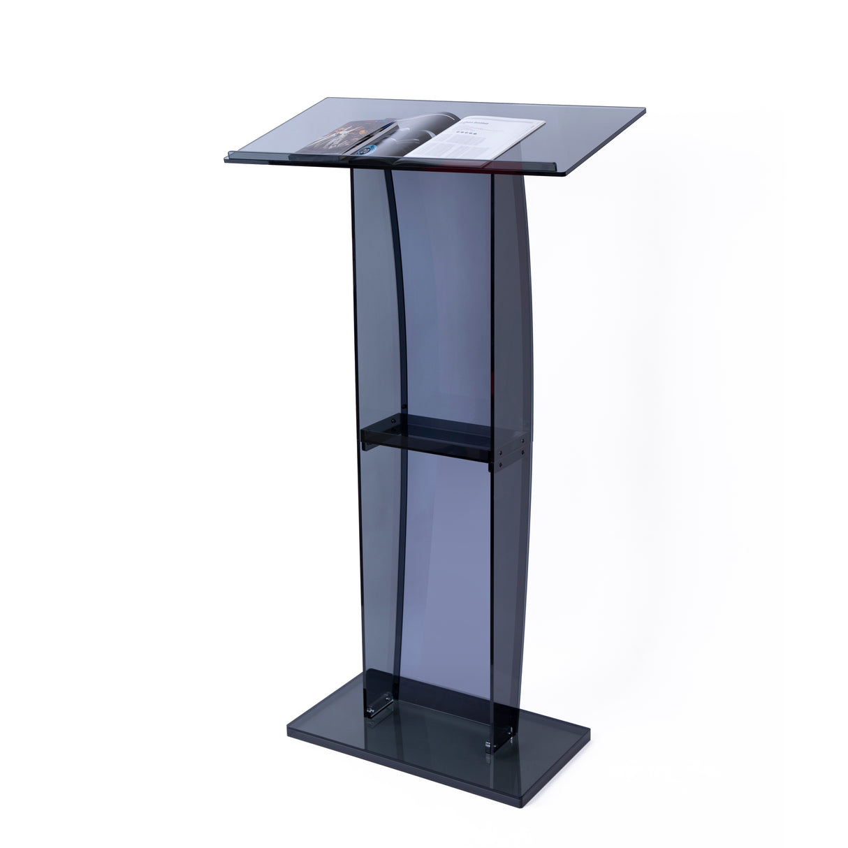 120cm Acrylic Podium Stand Black