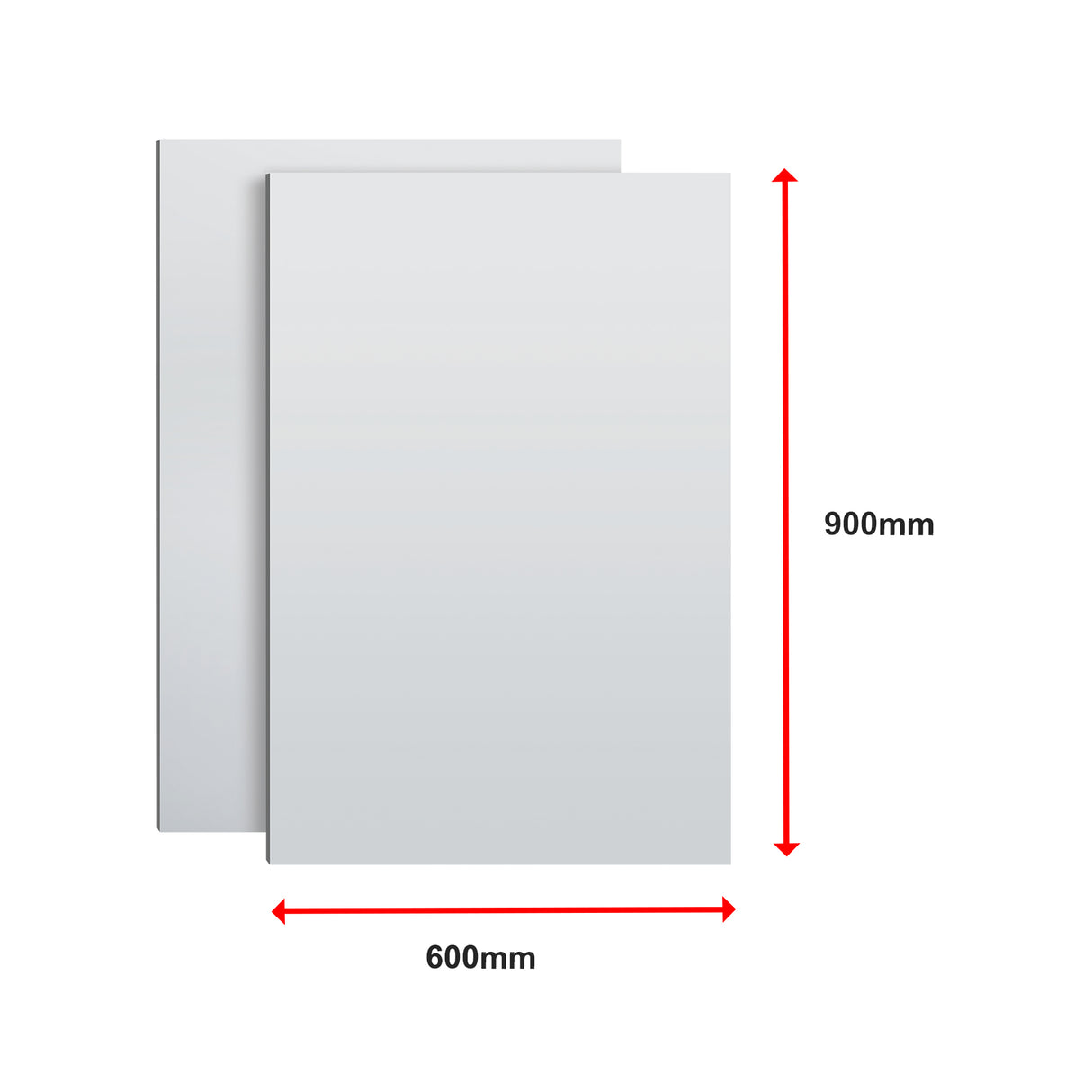 MIRROR Acrylic Sheet Perspex Sheet Panel 2pc/set 900mm x 600mm x 3mm