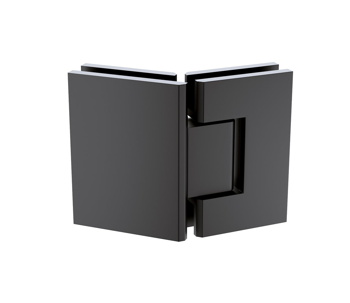 90cm Frameless Diamond Shower Screen – Black U-Brackets with Durable Brass Hinges
