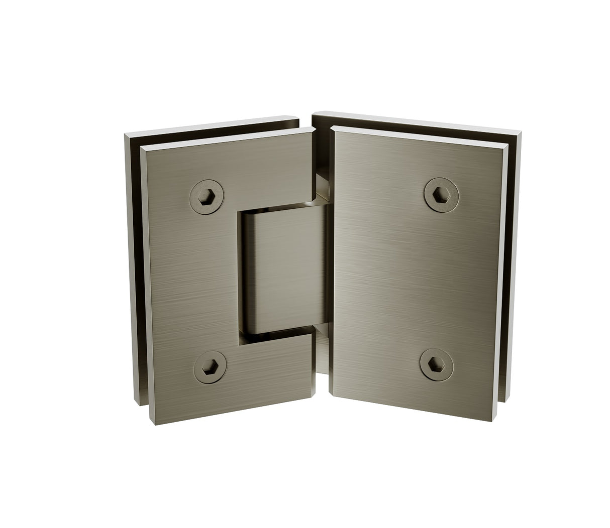 100cm Frameless Diamond Shower Screen with Gunmetal Channels and SS Hinges