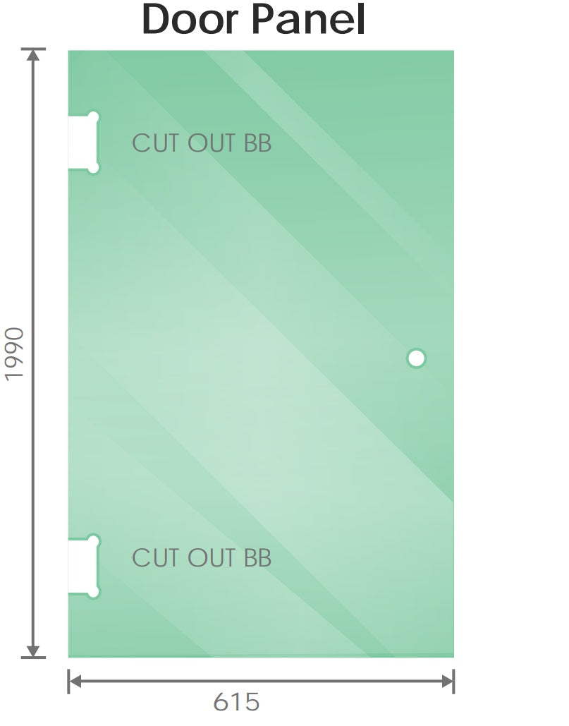 90cm Frameless Diamond Shower Screen with Chrome Channels and Brass Hinges