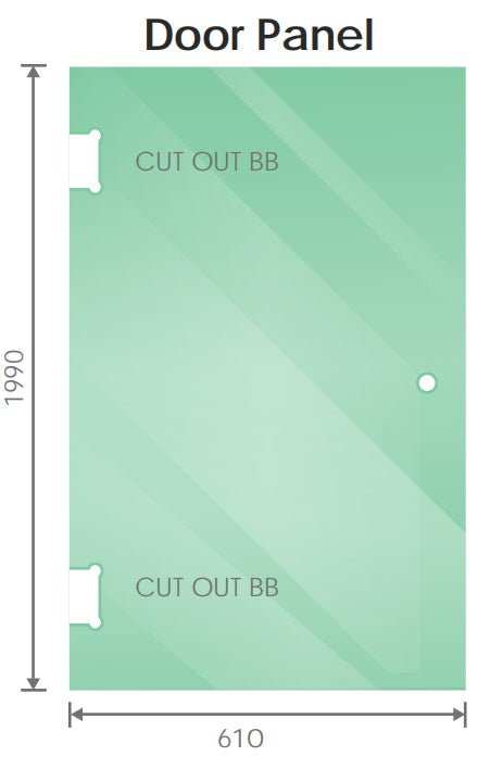 90x80cm Corner Frameless Shower Screen – Black Wall Channel and Floor Channel with SS Hinges for Modern Bathroom Style
