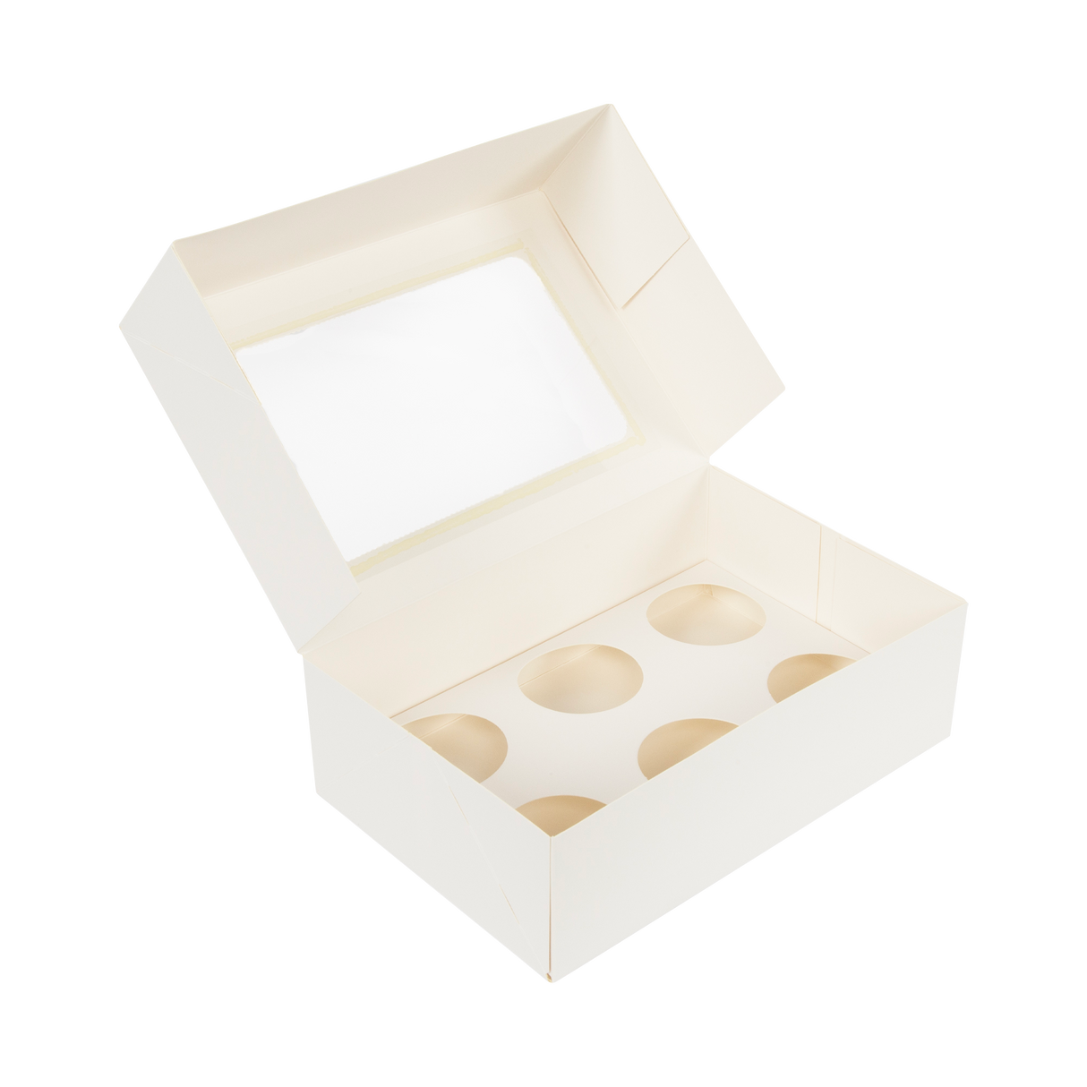 Cupcake Box 6 Holes Window Cake Party Favour 100 Boxes