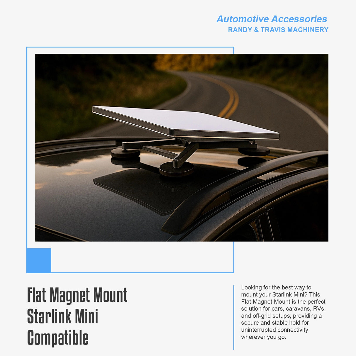 Flat Magnet Mount Starlink Mini Compatible