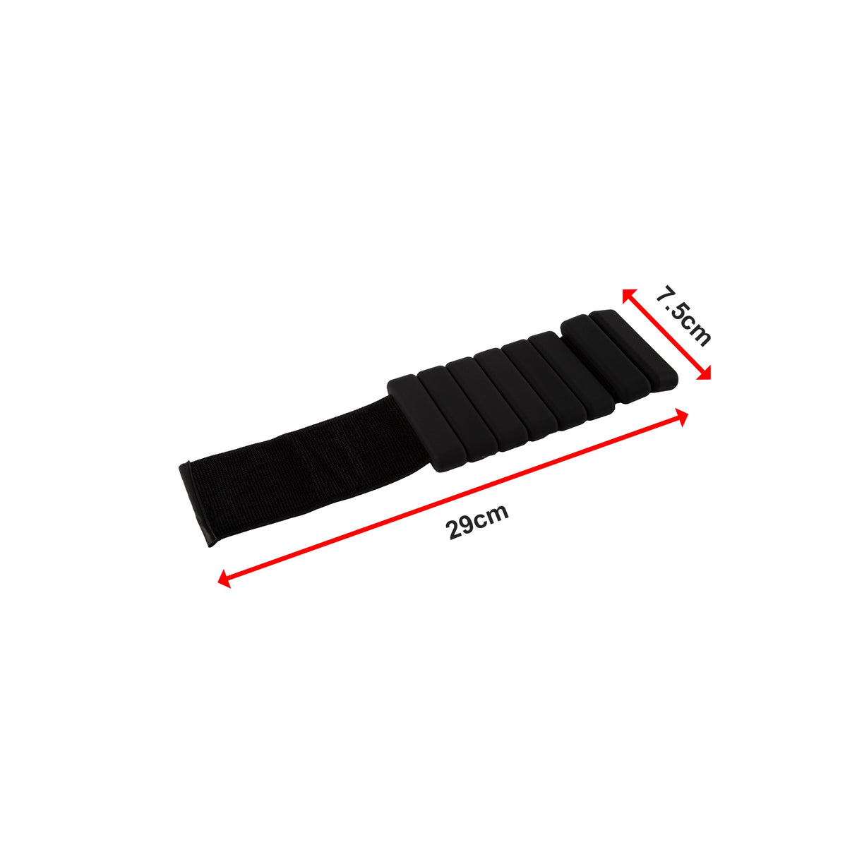 2-Piece Ankle & Wrist Weights – 1kg Pair Adjustable Workout Bangles (Black)