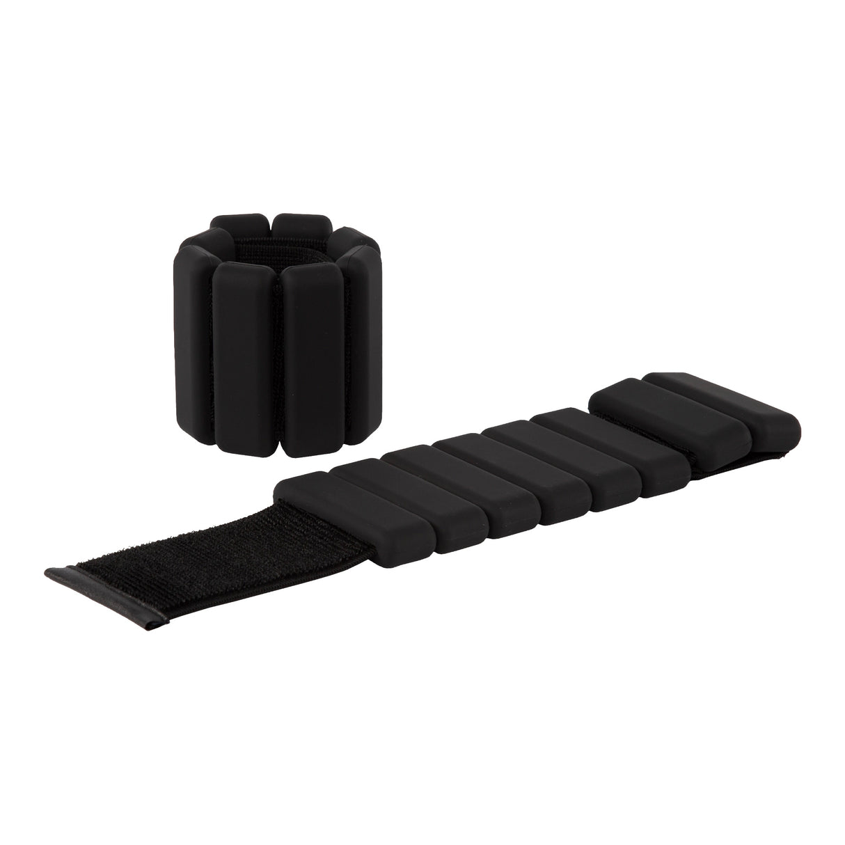 2-Piece Ankle & Wrist Weights – 2kg Pair Adjustable Workout Bangles (Black)