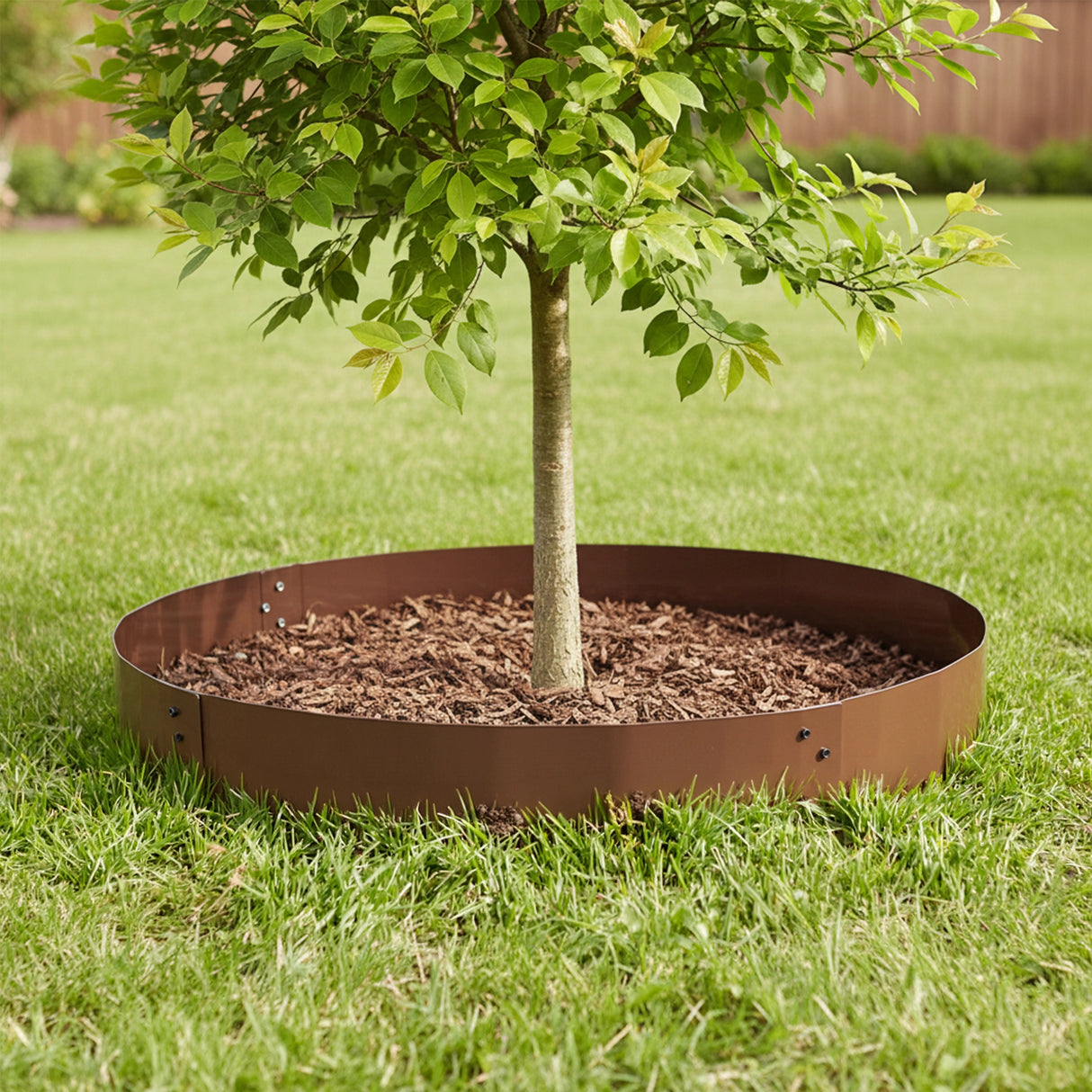 60cm Steel Garden Tree Ring with Spikes – Heavy-Duty Root Barrier & Edging