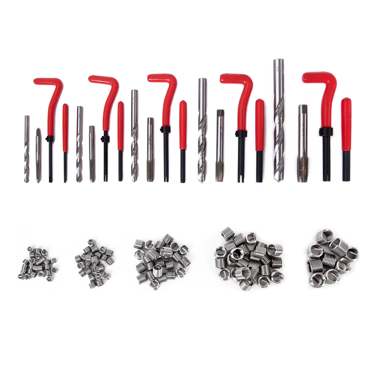 131pc Helicoil-Type Thread Repair Kit – Metric Insert Tool Set for Damaged Threads