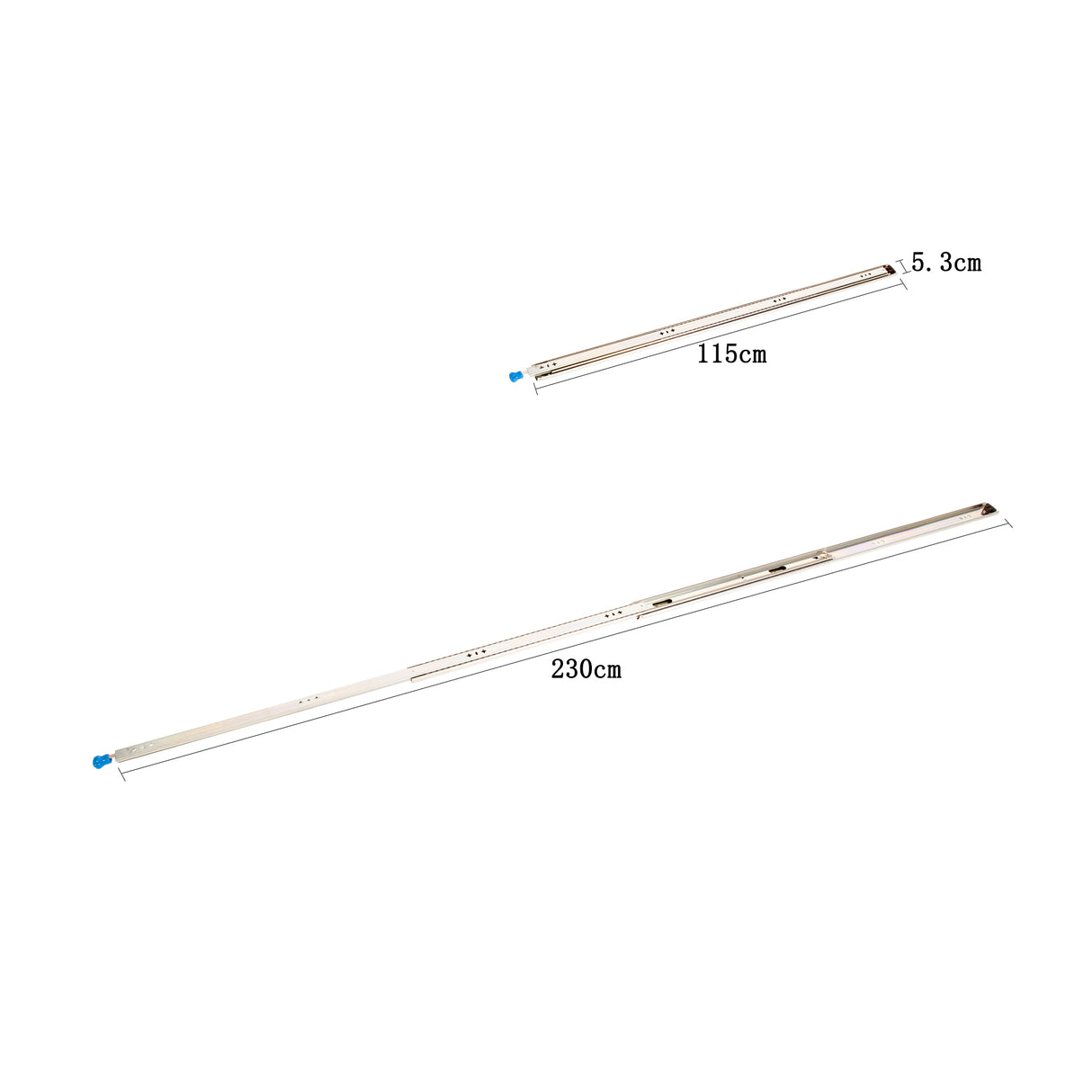 2 x 125kg Heavy Duty Locking Drawer Slides – Industrial Drawer Runners Pair