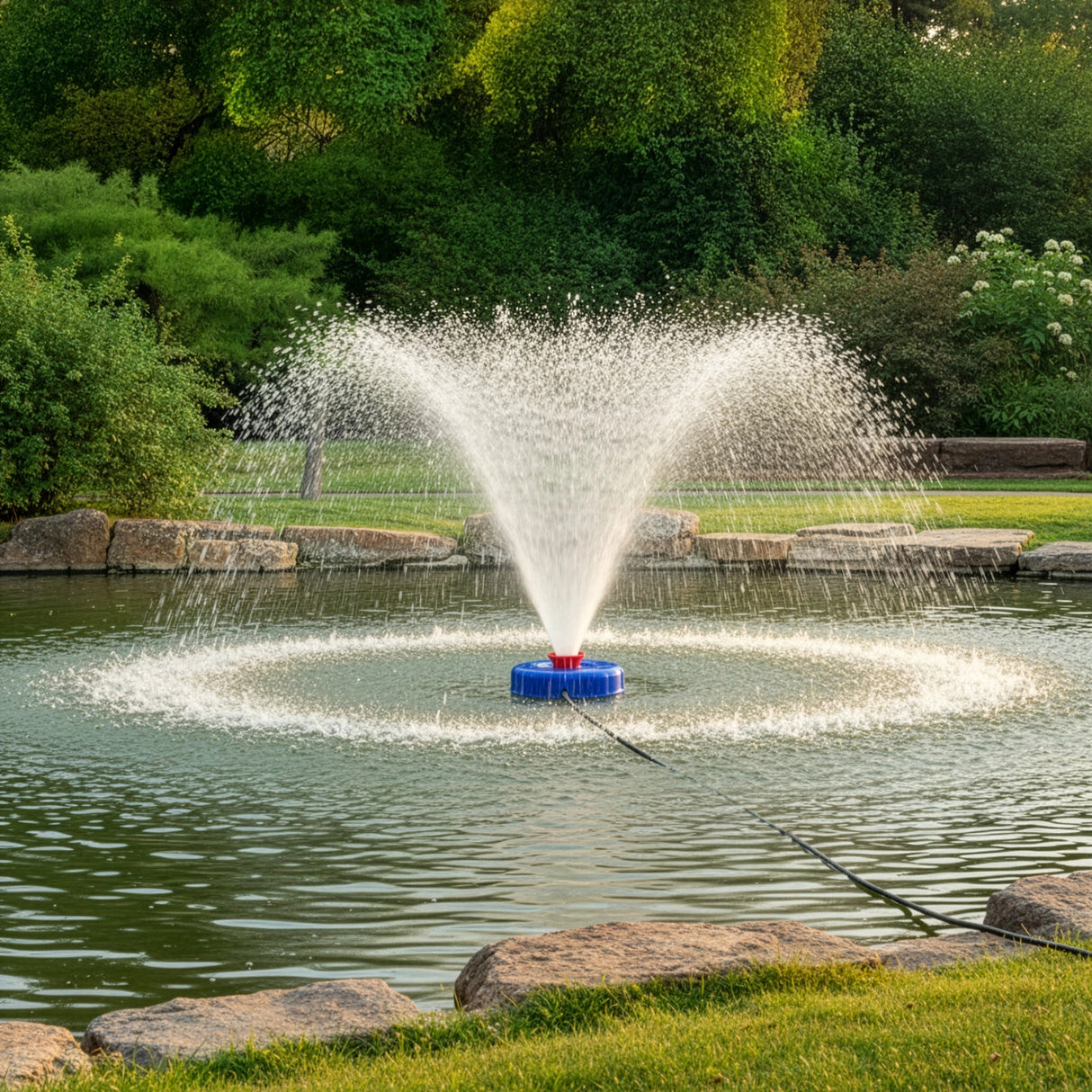 Large Floating Pond Fountain Pump – Outdoor Water Feature & Aerator