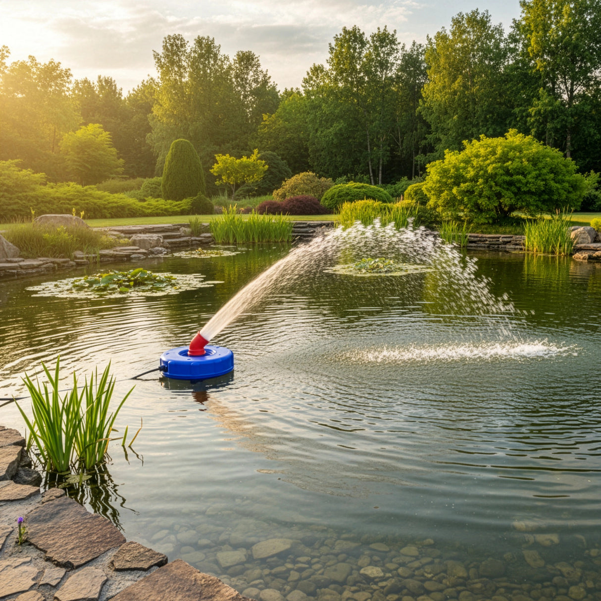 Large Floating Pond Fountain Pump – Outdoor Water Feature & Aerator