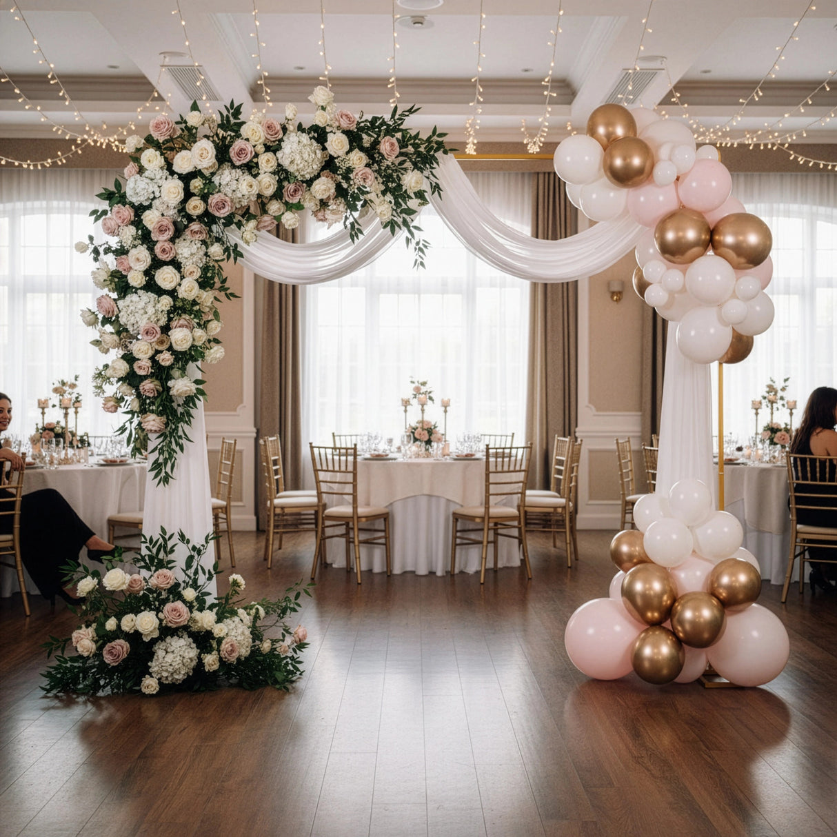 3m Wedding Arch Backdrop Stand – Square Metal Frame for Balloons & Flowers