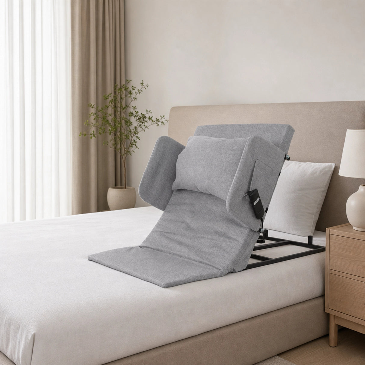 Electric Adjustable Bed Backrest – Power Lift Support with Remote for Sitting & Comfort