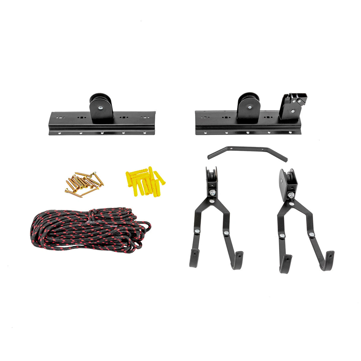 Heavy Duty Bike Hoist Pulley Lift – Garage Ceiling Bicycle Storage Rack w/ Lock