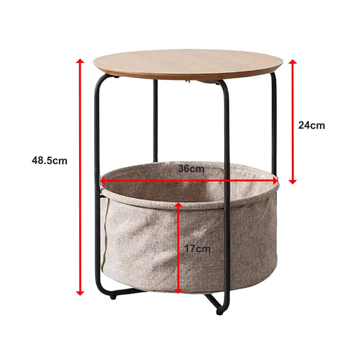 Modern Bedside Table Nightstand Storage for Bedroom or Living Room