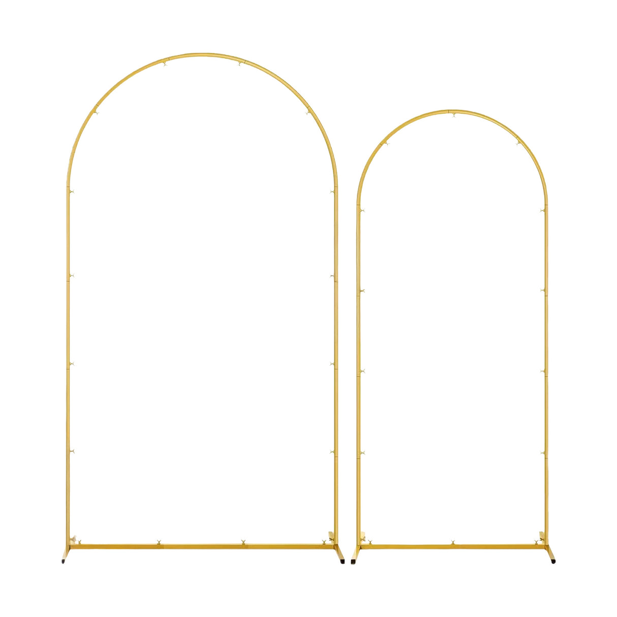Arch Backdrop Stand with White & Yellow Cover Set for Weddings Events