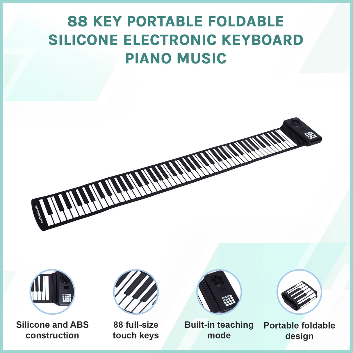 88 Key Portable Foldable Silicone Electronic Keyboard Piano Music