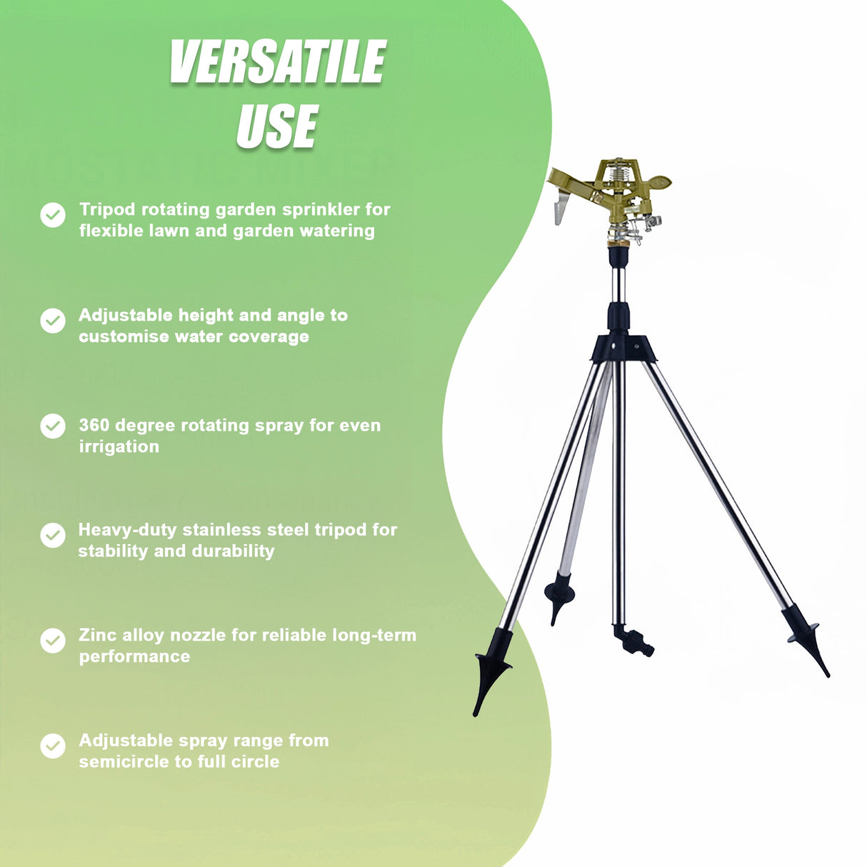 Tripod Rotating Sprinkler Automatic Irrigation Garden Watering
