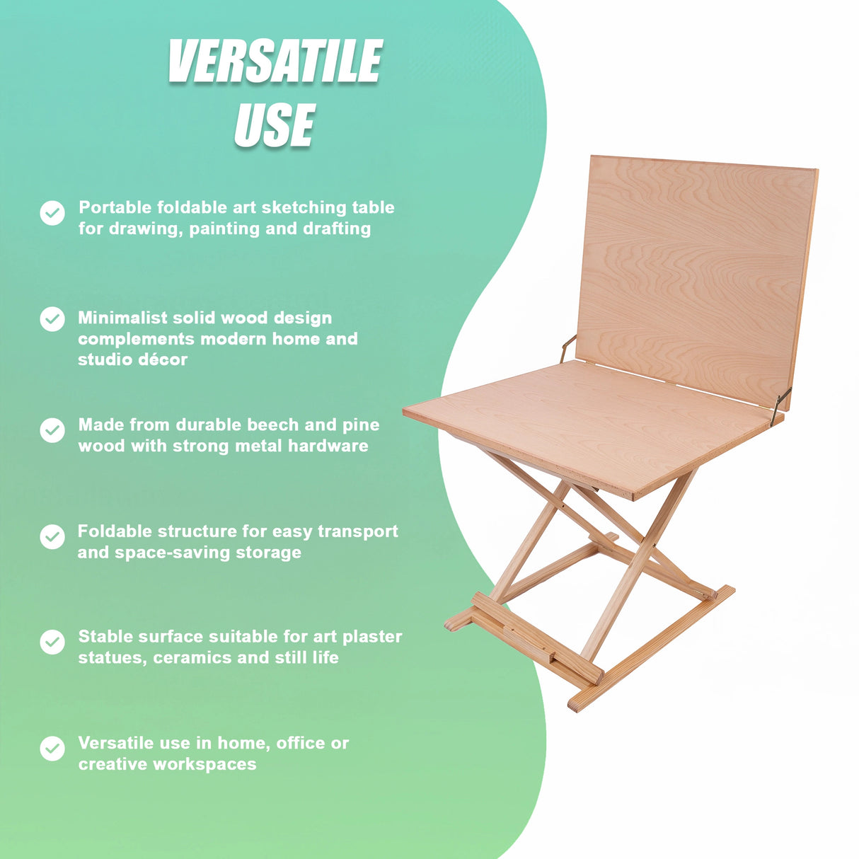 Portable Foldable Art Sketching Table Painting Drawing Easel Artists