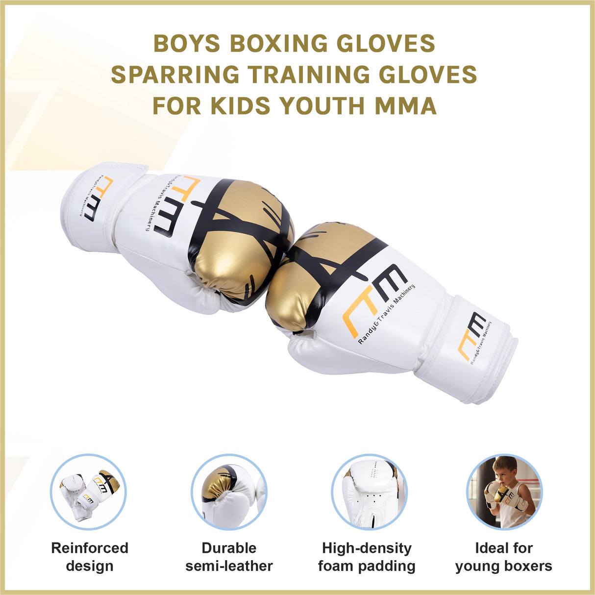 Boys Boxing Gloves Sparring Training Gloves for Kids Youth MMA