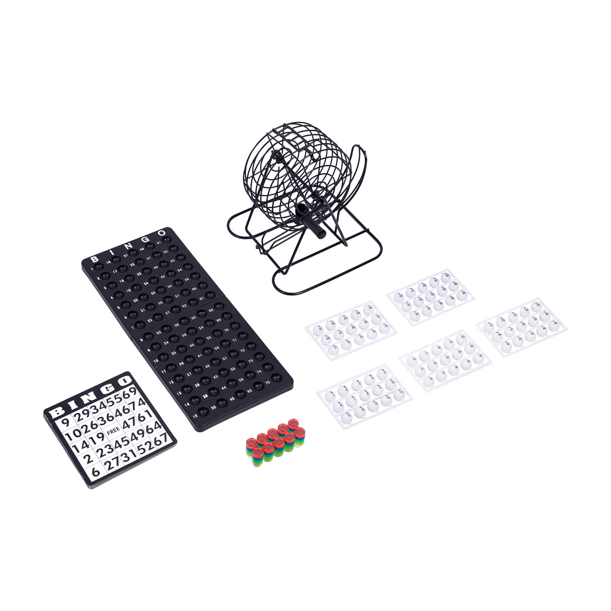 Bingo Game Set with Cards Balls and Cage for Family Party Fun