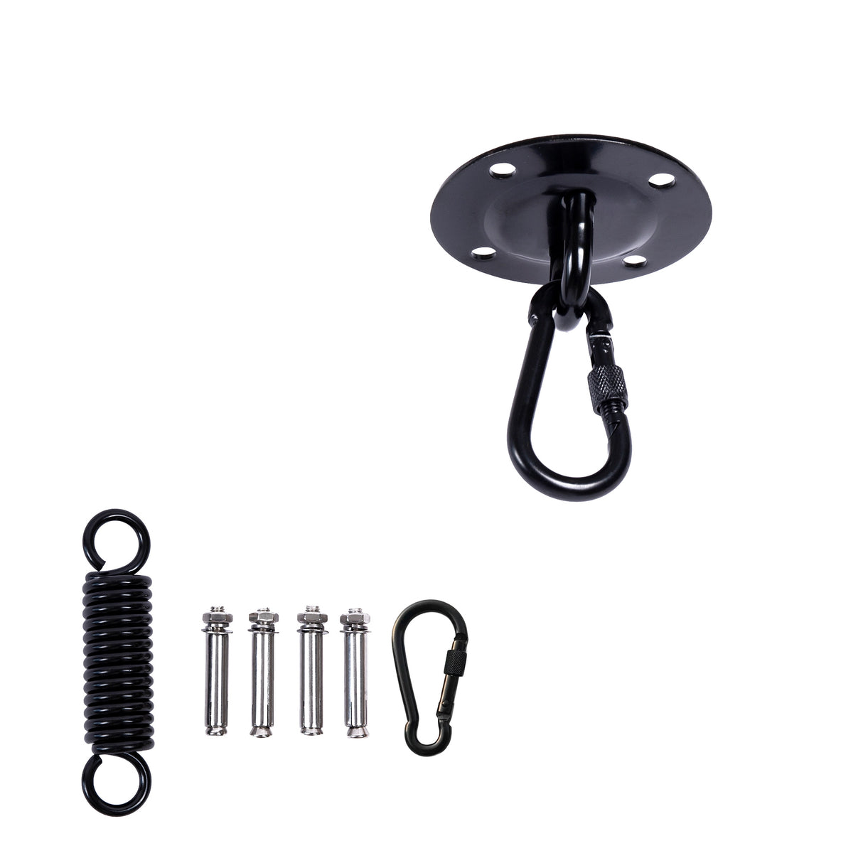 Heavy Duty Swing Hanger Suspension Ceiling Hook Spring Carabiner