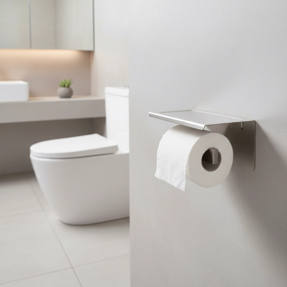 Toilet Paper Holder 304 Stainless Steel Roll Hook Storage Rack