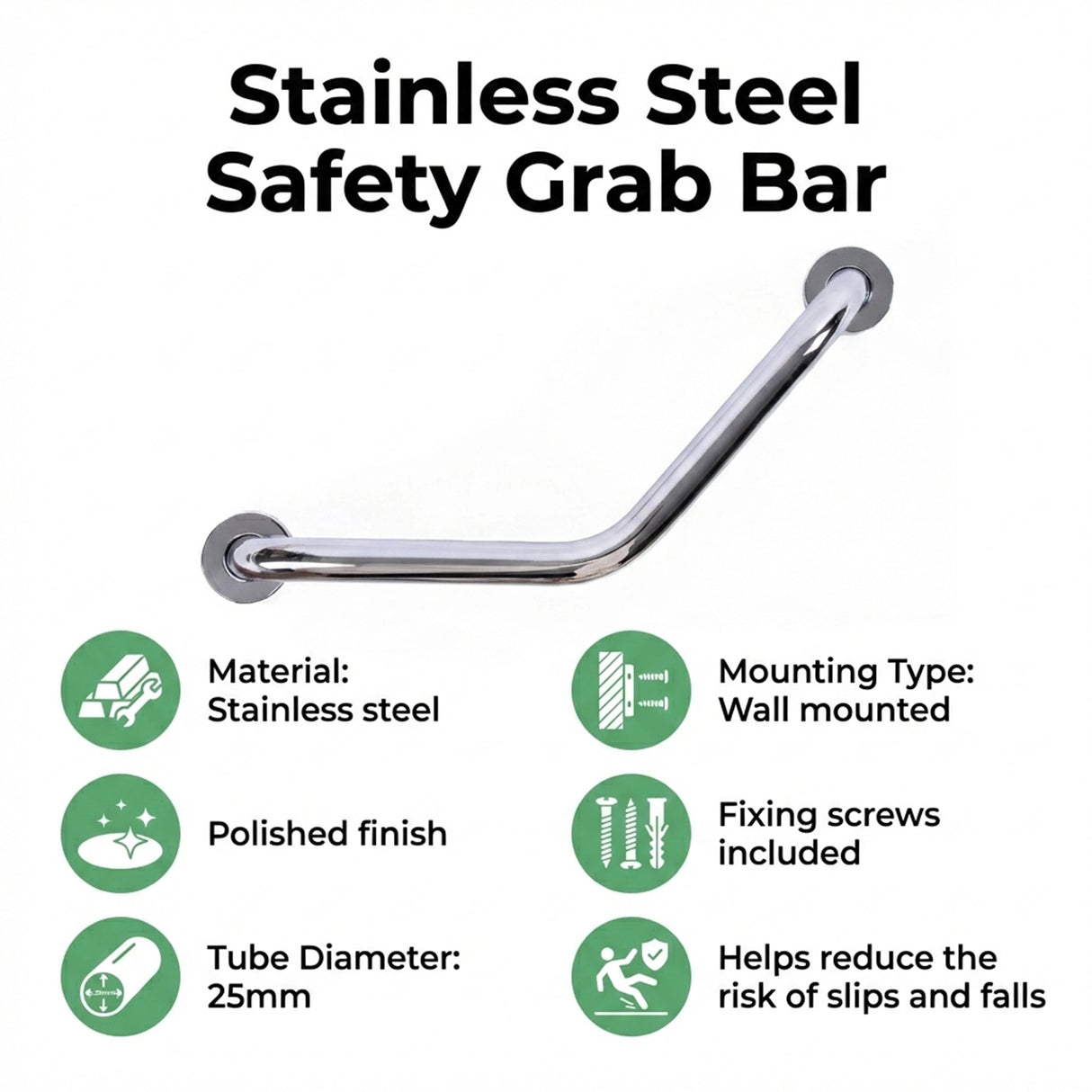 Stainless Steel Safety Grab Bar for Toilet Bathroom Bathtub Support