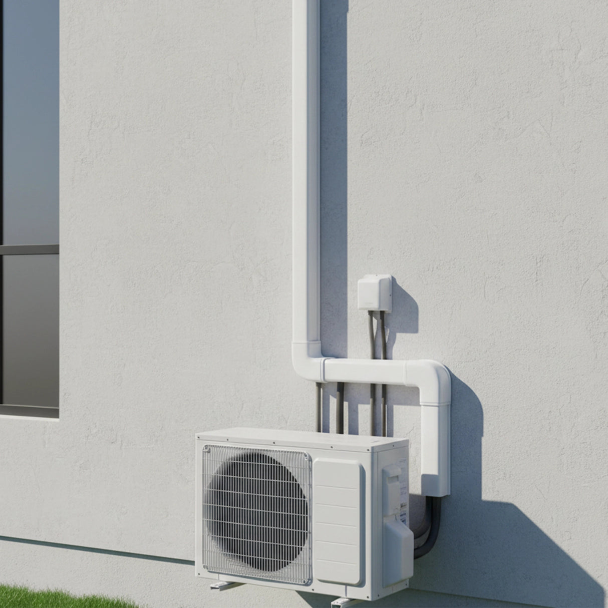 3" 17.6Ft Mini Split Line Set Cover Kit PVC for Air Conditioner