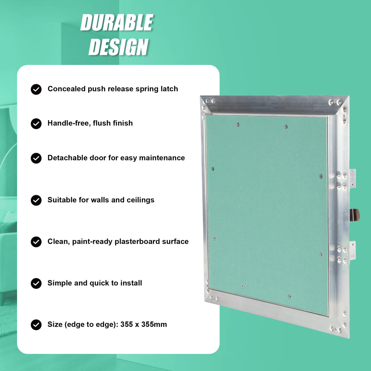 300x300mm Plasterboard Access Panel Aluminium Frame Inspection Hatch