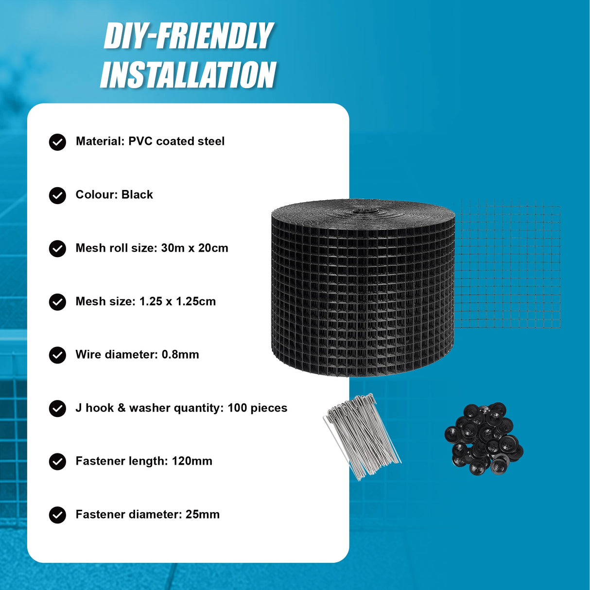 30m Solar Panel Bird Proofing Kit Stainless Steel Mesh