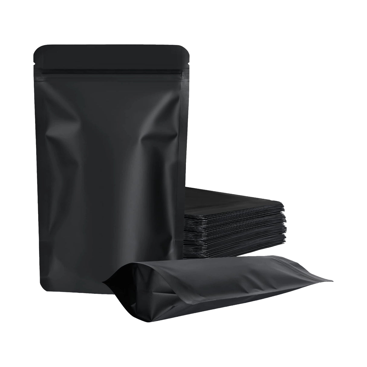 Black Aluminium Mylar Foil Stand Up Pouch 100pcs