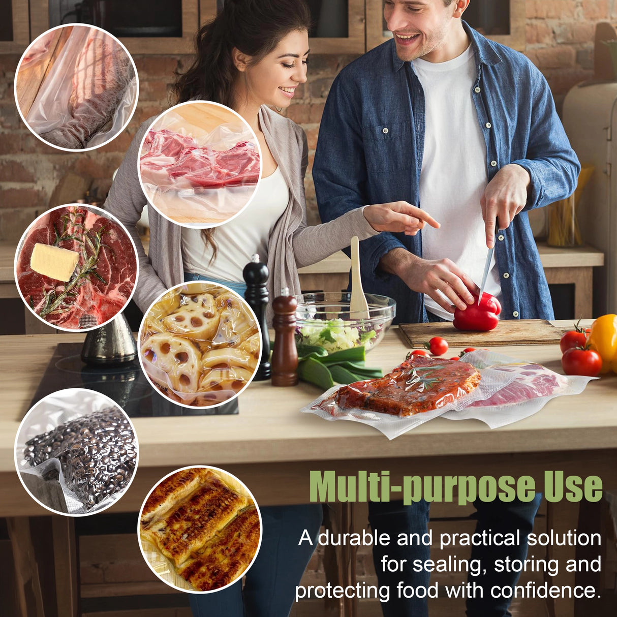 20cm x 30cm 100pcs Vacuum Sealer Bags Food Storage