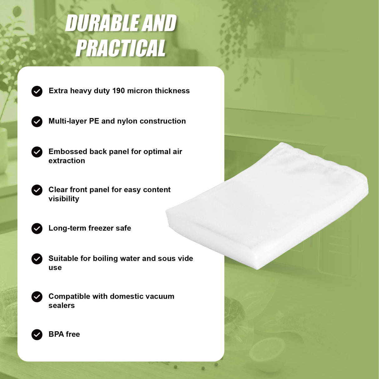 28cm x 40cm 100pcs Vacuum Sealer Bags Food Storage