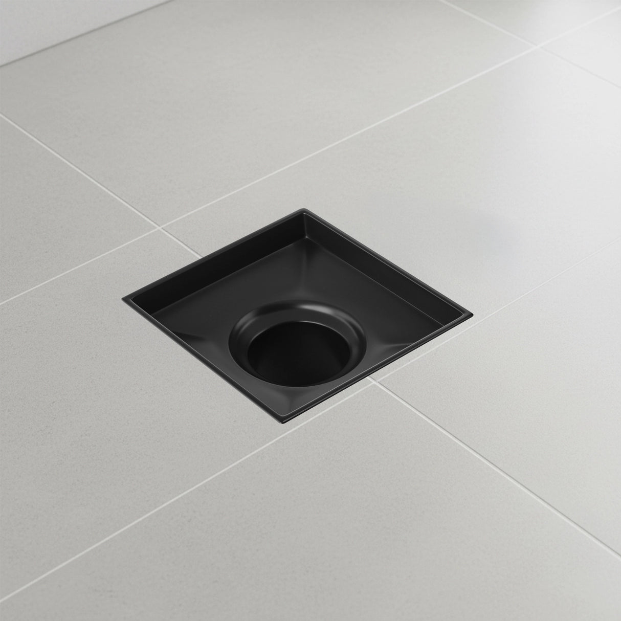 10x10cm Square Shower Drain with Removable Tile Insert Grate – Black 304 Stainless Steel, CUPC Certified for Modern Bathrooms