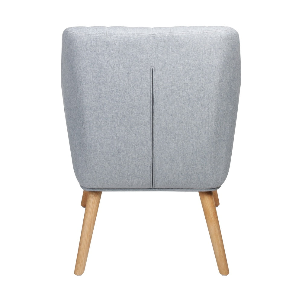 Oikiture Armchair Lounge Sofa Chair Fabric Accent Chairs Armchairs Couches Grey
