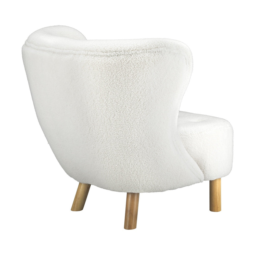 Oikiture 4x Armchair Highback Lounge Couches Sofa Sherpa White