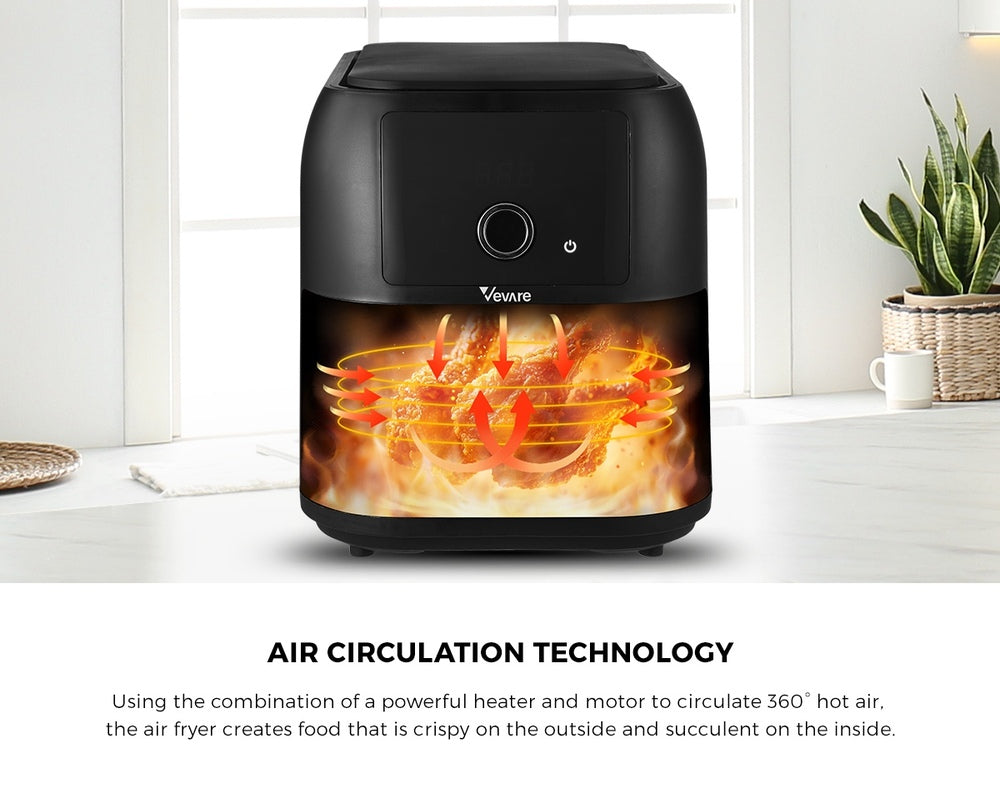 Vevare Air Fryer 8L Oven Digital Touch Oil Free Cooker 1700W
